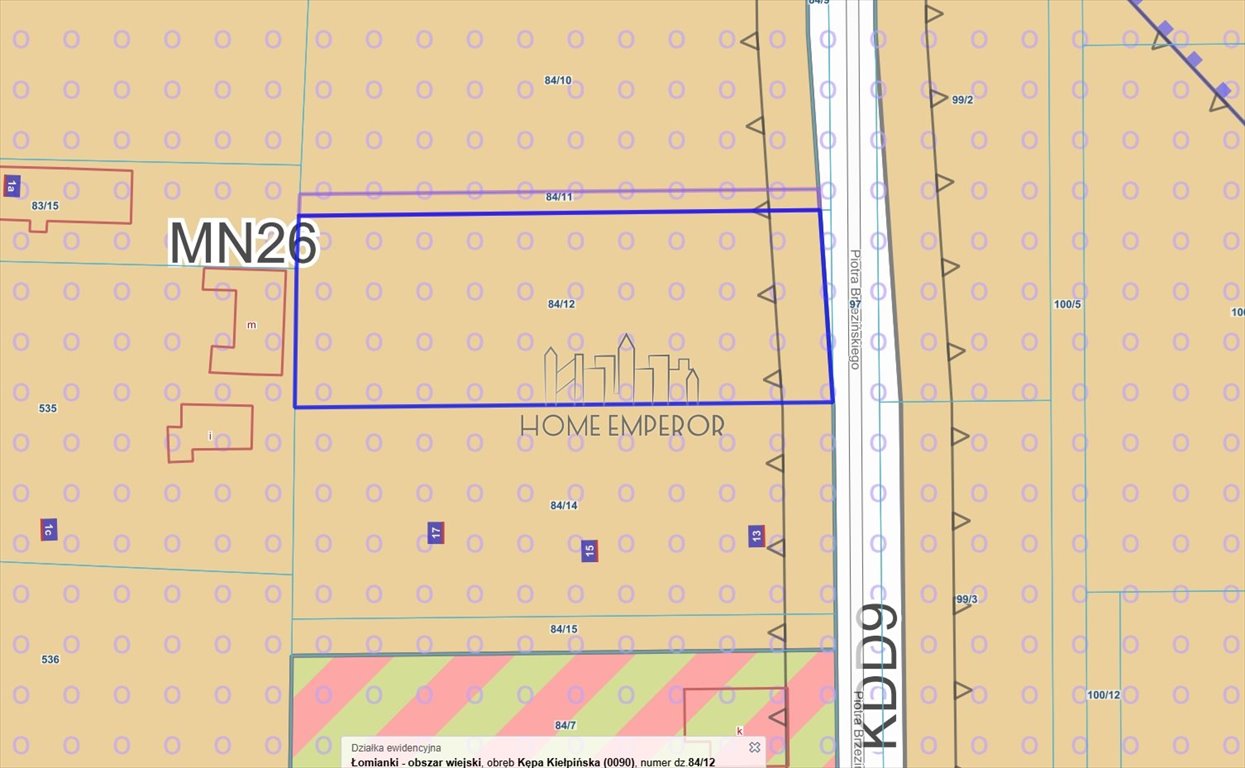 Działka budowlana na sprzedaż Kępa Kiełpińska, Brzezińskiego  1 574m2 Foto 1