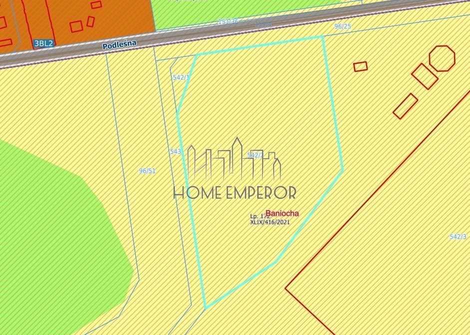 Działka inwestycyjna na sprzedaż Baniocha, Podleśna  8 730m2 Foto 1
