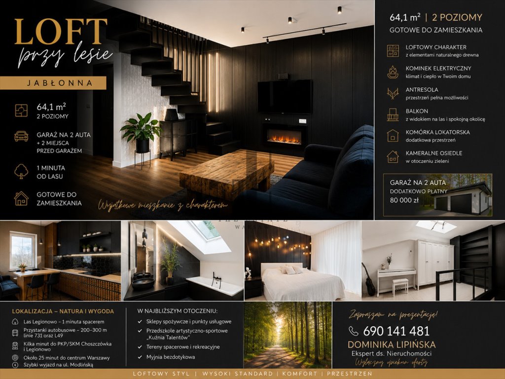 Dwupoziomowe mieszkanie 64 m² z balkonem i garażem (Jabłonna) Jabłonna, Marmurowa  64m2 Foto 1