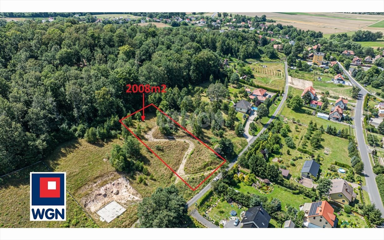 Do sprzedania działka budowlana 2008 m² z widokiem na miasto i las Lwówek Śląski, Tarnopolska  2 008m2 Foto 1