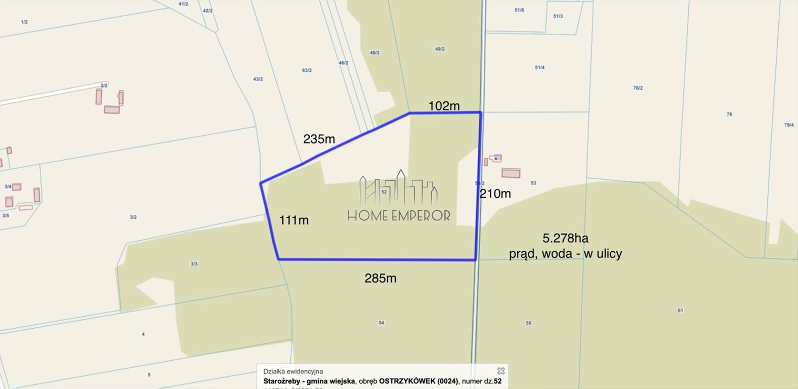 Zapraszam do zakupu działki 53 300 m² w Ostrzykówku Ostrzykówek  53 300m2 Foto 1