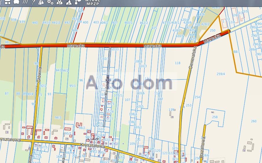 Działka budowlana 4266 m² z mediami i możliwością 6 lokali Krusze  4 266m2 Foto 1