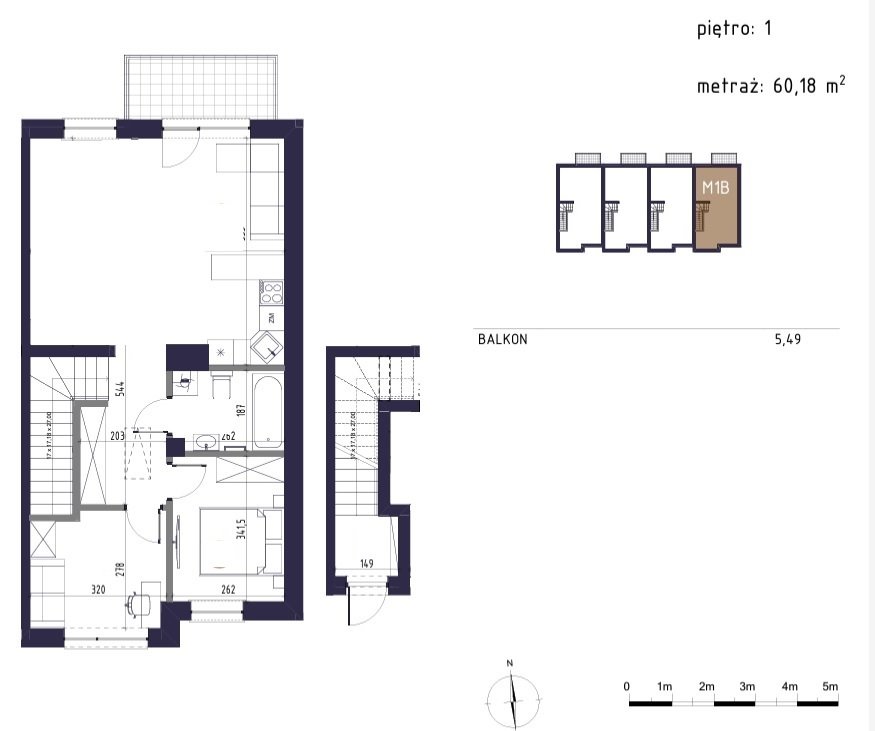 Mieszkanie trzypokojowe na sprzedaż Świlcza  60m2 Foto 3