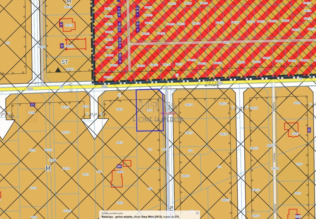 Do sprzedania działka 1100 m² w Starej Wsi z mediami i planem zabudowy Stara Wieś, Miła  1 100m2 Foto 1