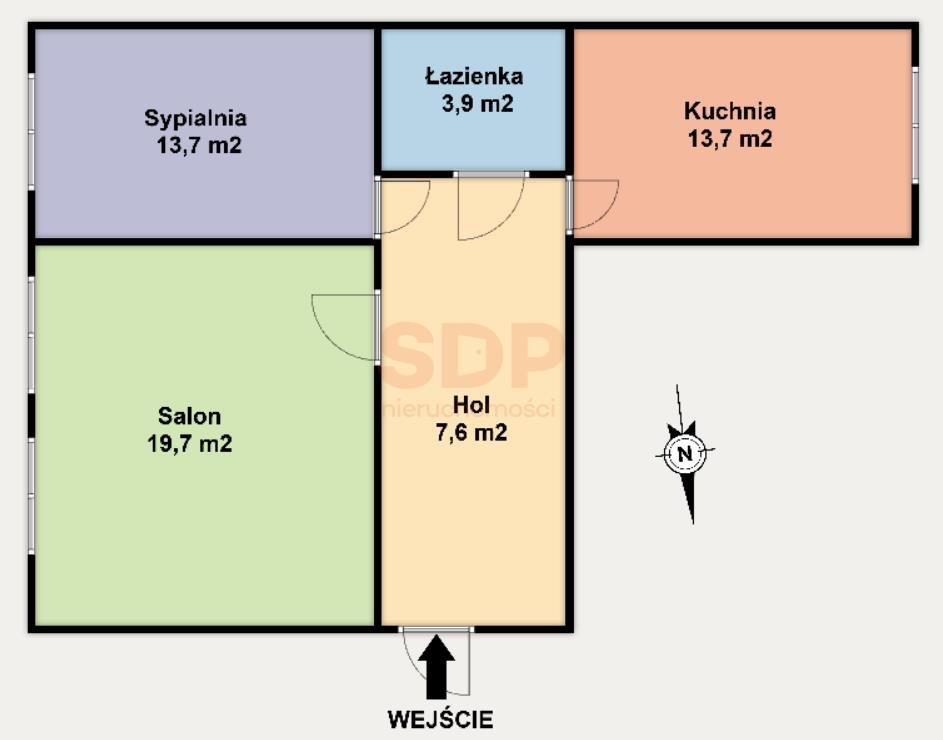 Mieszkanie dwupokojowe na sprzedaż Łódź, Górna, Krucza  59m2 Foto 7