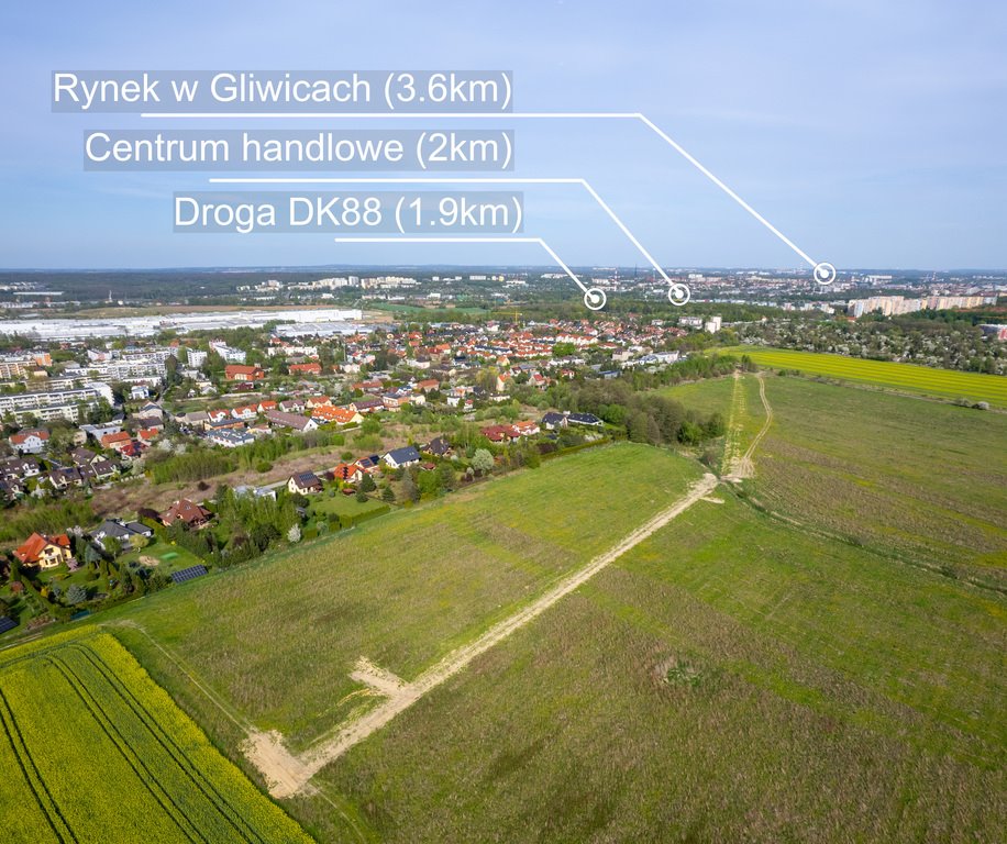 Działka budowlana w Gliwicach z mediami i planem zagospodarowania Gliwice  784m2 Foto 1