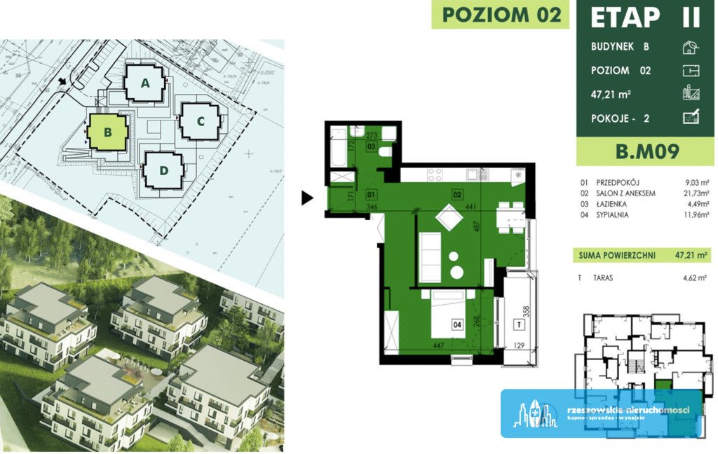 Mieszkanie dwupokojowe na sprzedaż Rzeszów, Dębicka  47m2 Foto 5