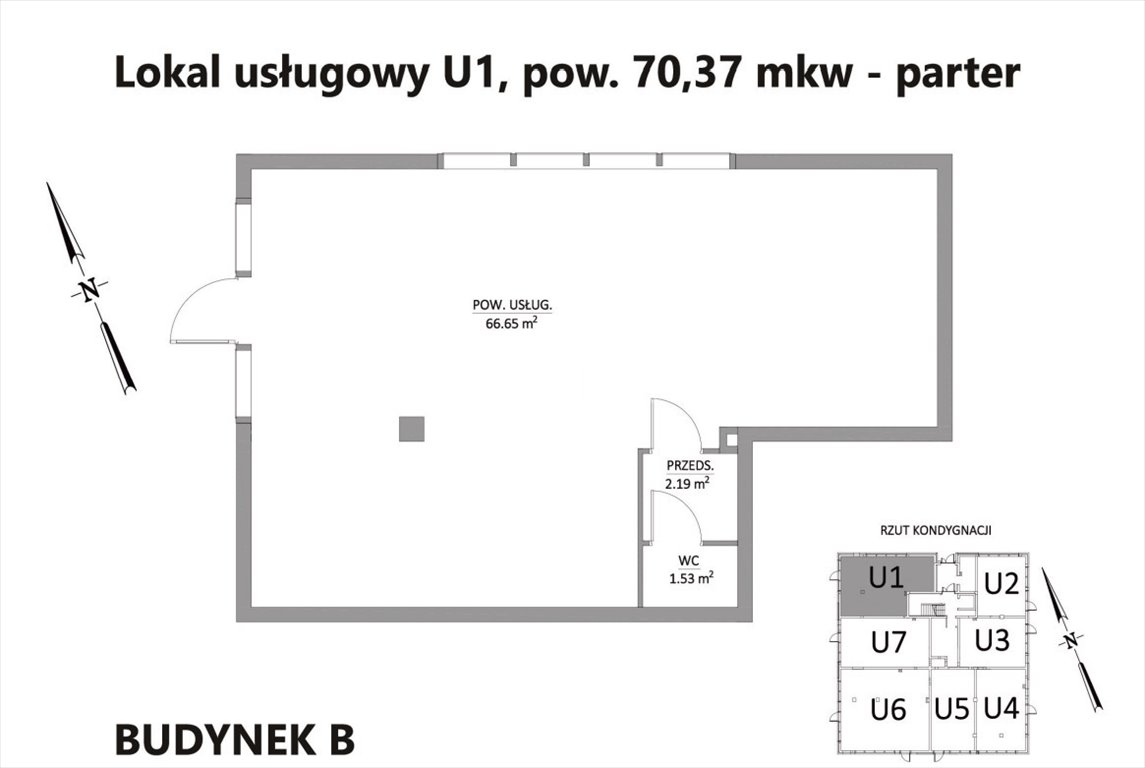 Lokal użytkowy na sprzedaż Wrocław, Brochów, Syryjska  70m2 Foto 1