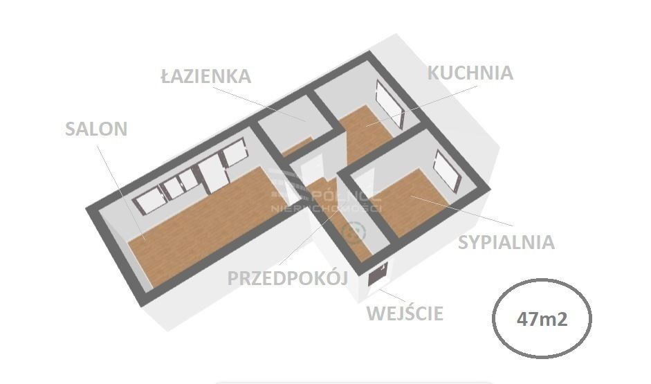 Mieszkanie dwupokojowe na sprzedaż Bystrzyca Kłodzka, os. Szkolne  47m2 Foto 8