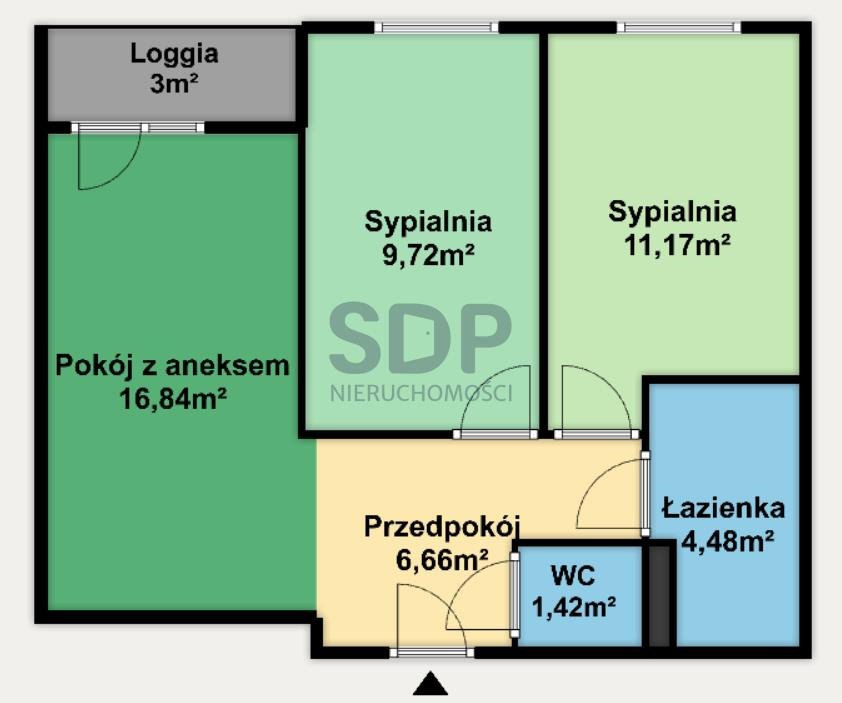 Mieszkanie trzypokojowe na sprzedaż Wrocław, Psie Pole, Zakrzów, Zatorska  50m2 Foto 2