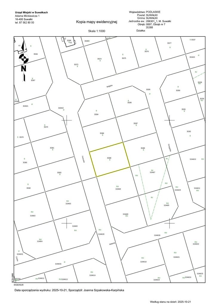 Działka pod zabudowę jednorodzinną w Suwałkach, 853 m2 Suwałki  853m2 Foto 1