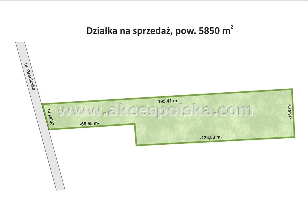 Do sprzedania działka budowlana 5850 m² z mediami i MPZP Chojnów, Graniczka  5 850m2 Foto 1