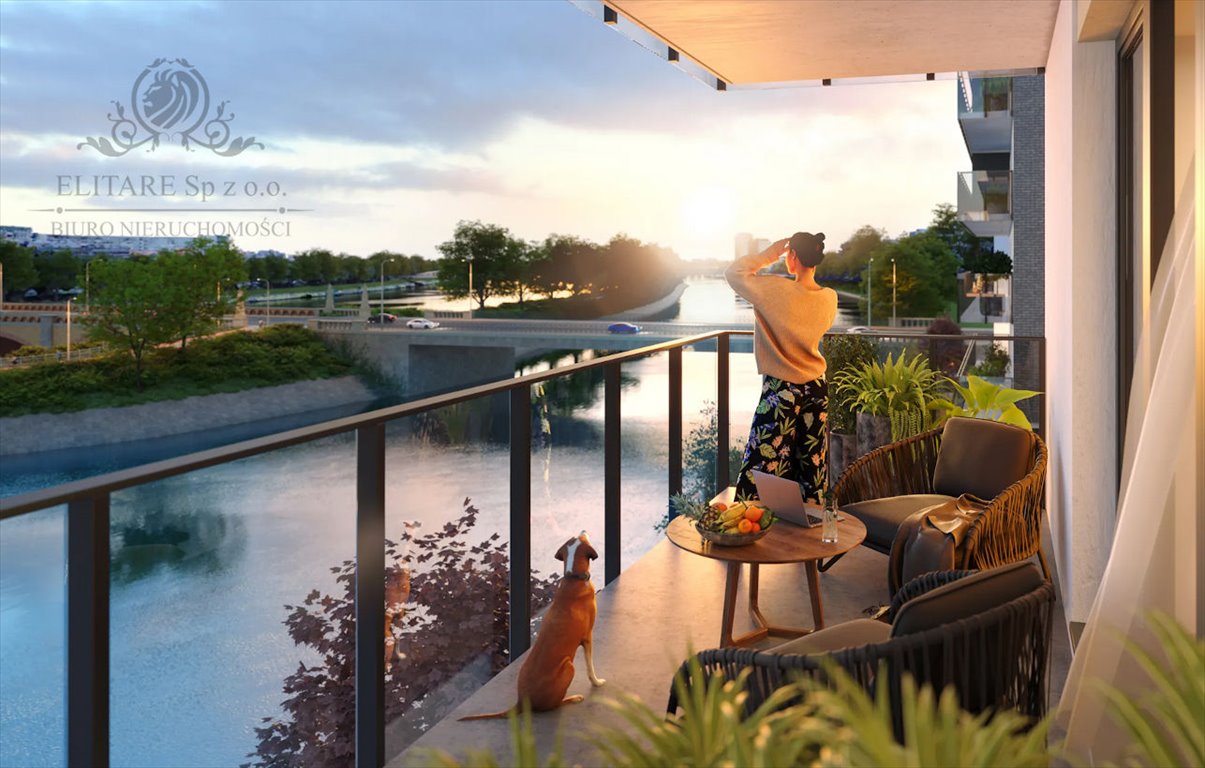 Nowoczesny apartament z panoramicznym balkonem i widokiem na Odrę Wrocław, Psie Pole, Kleczków  108m2 Foto 1