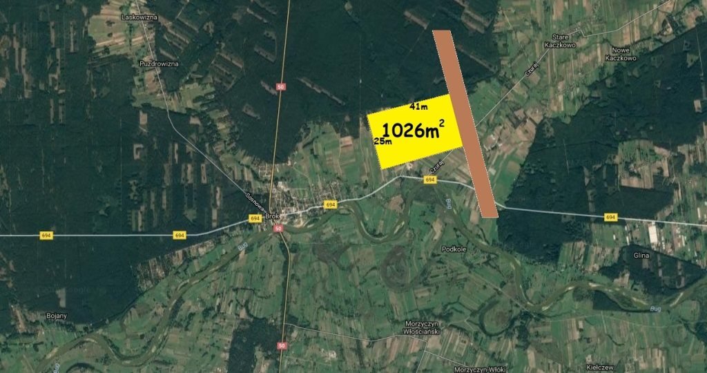 Działka inna na sprzedaż Brok  1 062m2 Foto 2