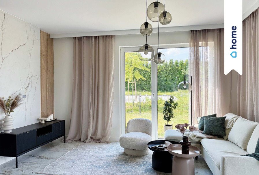 Do sprzedania nowoczesny dom 95,89 m² z dużym ogrodem w Falenty Nowe: Falenty Nowe