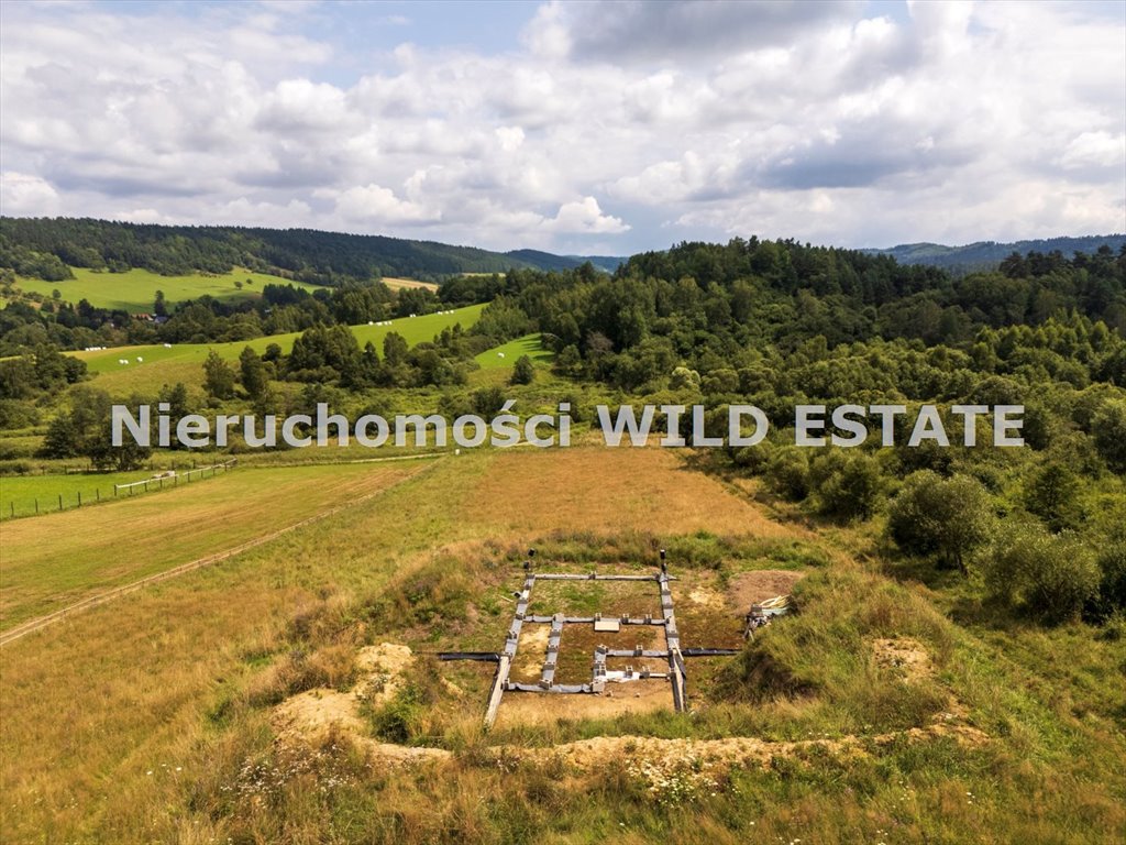 Działka z rozpoczętą budową i pięknym widokiem w Hoszowie Ustrzyki Dolne, Hoszów  10 416m2 Foto 1