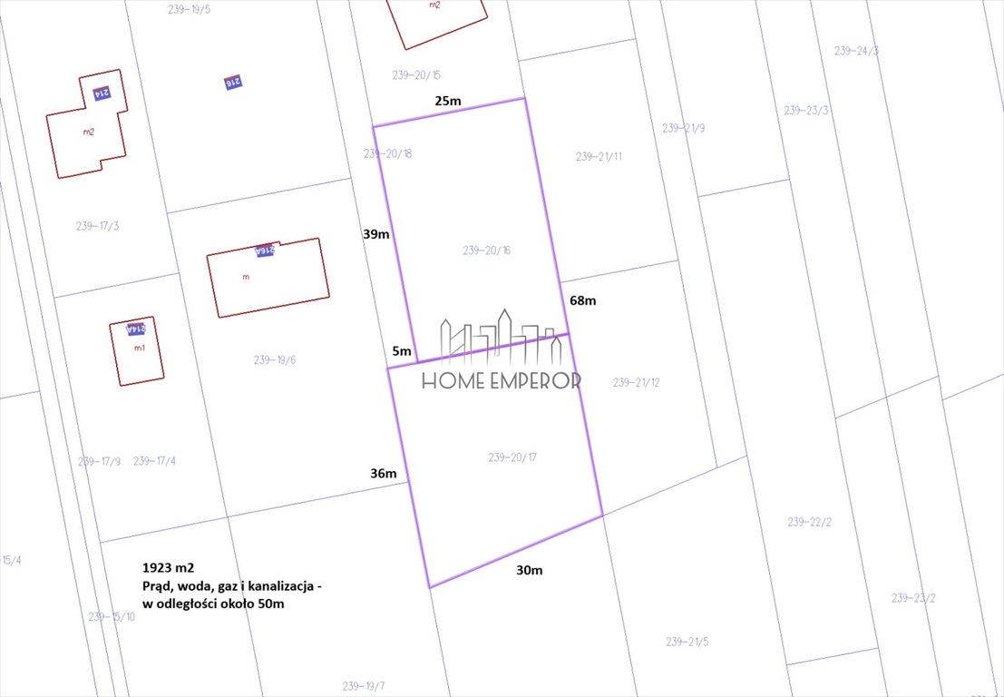 Działka pod zabudowę z mediami w Otwocku, 955 m² Otwock, Grunwaldzka  955m2 Foto 1