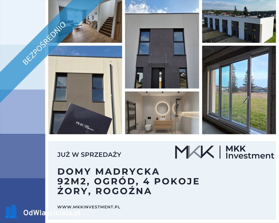 Nowoczesny dom z ogrodem, energooszczędny, 92 m², Żory Żory, Rogoźna, Madrycka  92m2 Foto 1