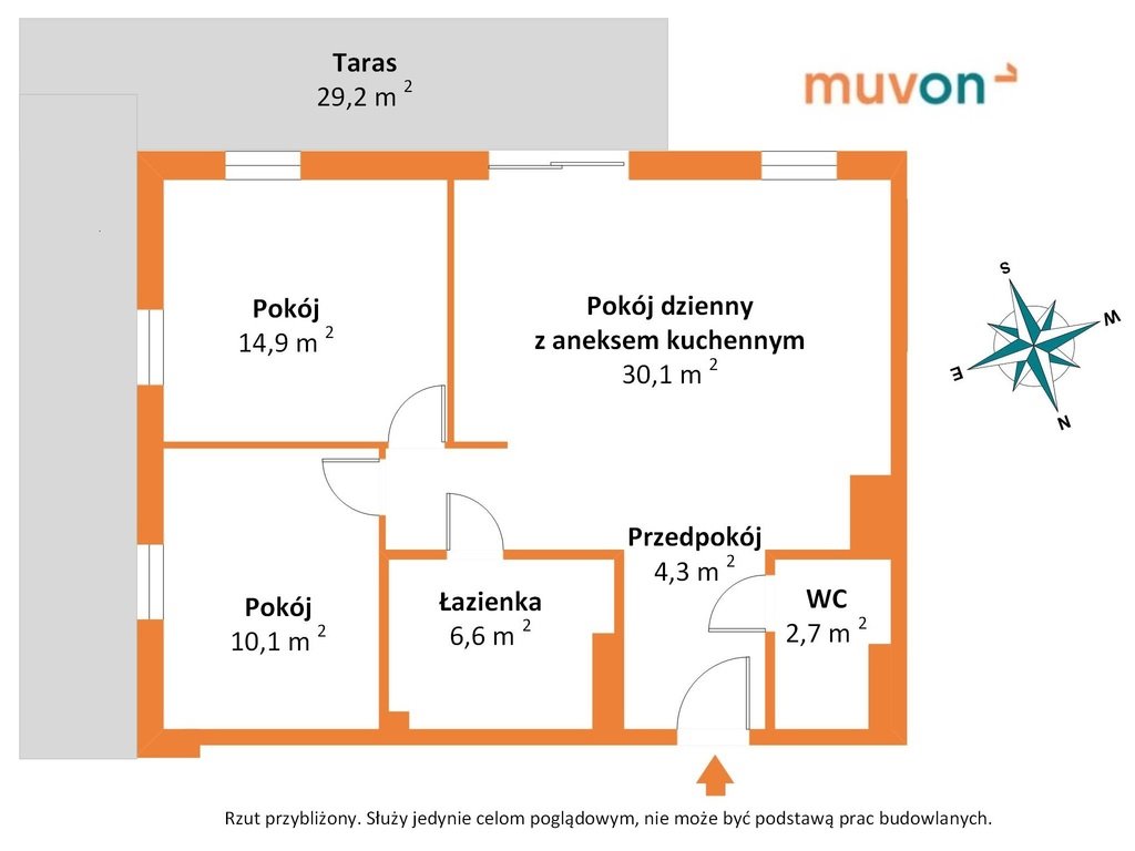 Mieszkanie trzypokojowe na sprzedaż Łódź, Paradna  70m2 Foto 6