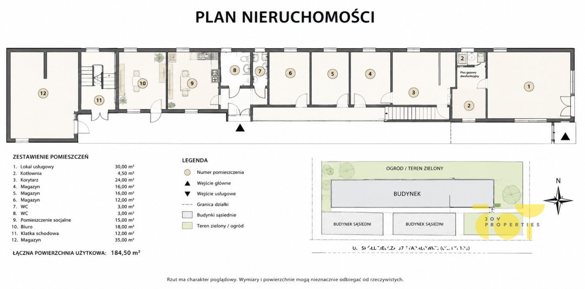 Lokal użytkowy 171 m² z funkcją mieszkalną, gotowy do działalności Starachowice  171m2 Foto 1