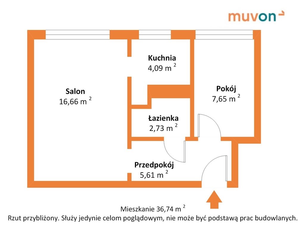 Mieszkanie dwupokojowe na sprzedaż Łódź, Górna, Juliusza Kossaka  37m2 Foto 6