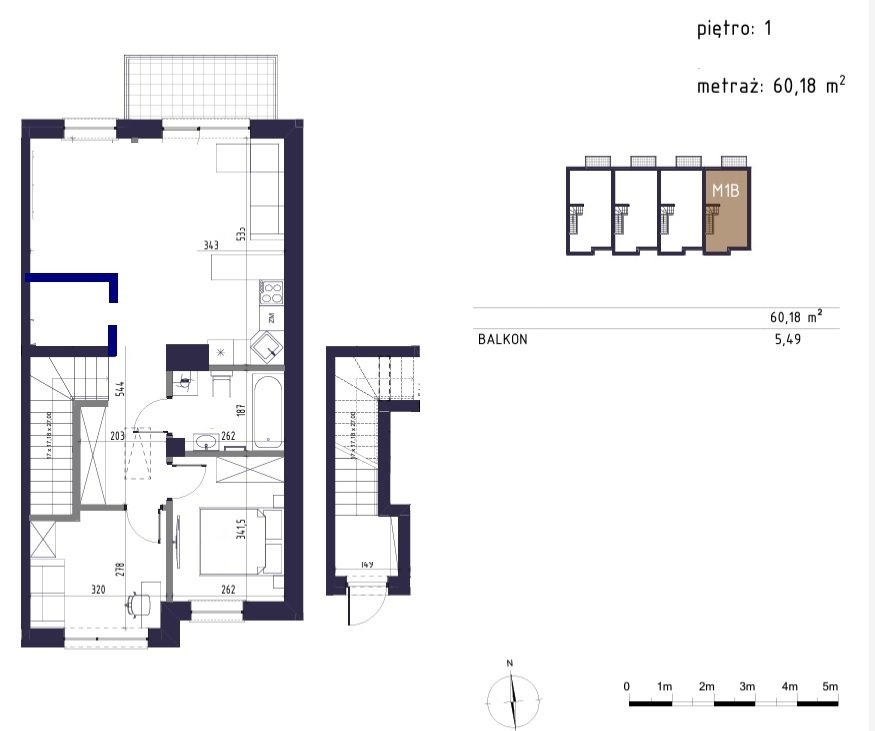 Mieszkanie trzypokojowe na sprzedaż Świlcza  60m2 Foto 3