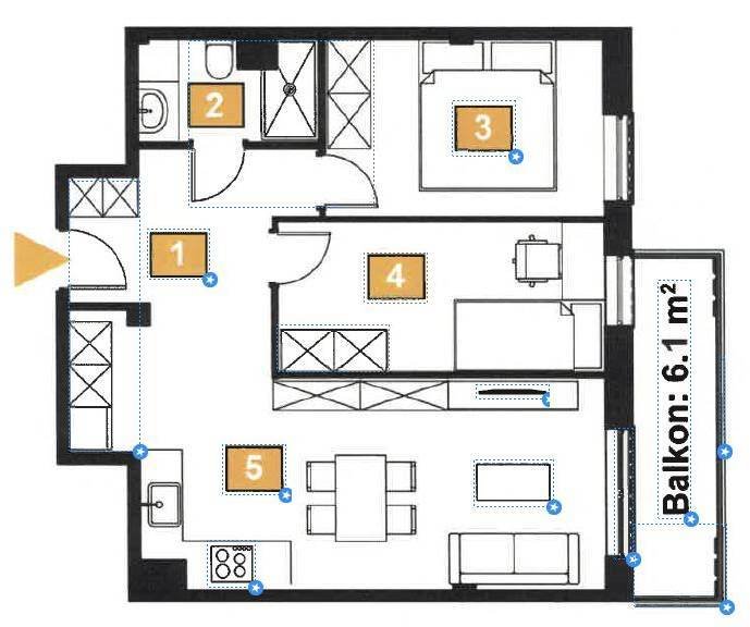 Mieszkanie trzypokojowe na sprzedaż Rudna Mała  50m2 Foto 1