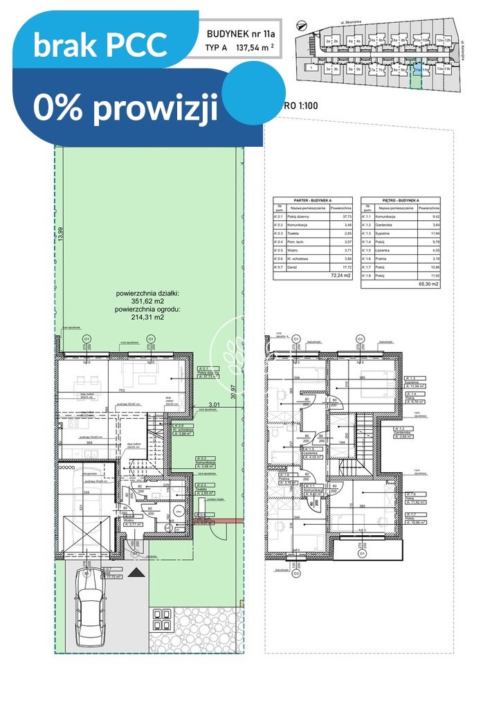 Polecam nowoczesne domy z ogrodami 129-139 m² w Niemczu Niemcz, Okoniowa  138m2 Foto 1