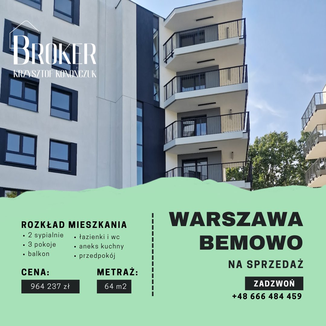 Mieszkanie trzypokojowe na sprzedaż Warszawa, Bemowo  64m2 Foto 1