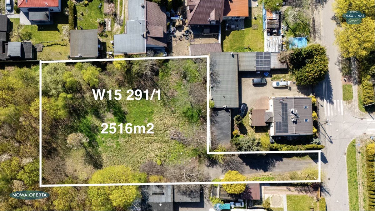 Działka 2516 m² z WZ pod domy w spokojnej okolicy Łódź, Widzew, Nowogrodzka  2 516m2 Foto 1