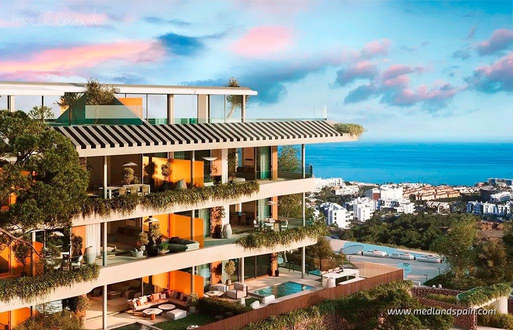 Luksusowe apartamenty z widokiem na morze i prywatnym basenem Hiszpania, Fuengirola  89m2 Foto 1