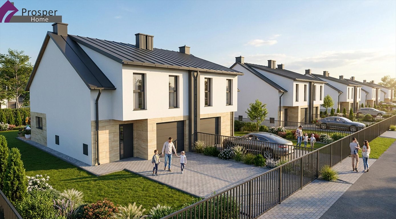 Na sprzedaż nowoczesny dom bliźniaczy 114 m² z garażem i tarasem Jasionka, Jasionka  114m2 Foto 1