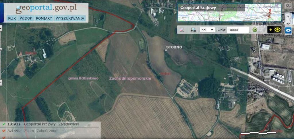 Działka rolna 1,25 ha z dostępem do drogi w Stobnie Stobno  12 500m2 Foto 1