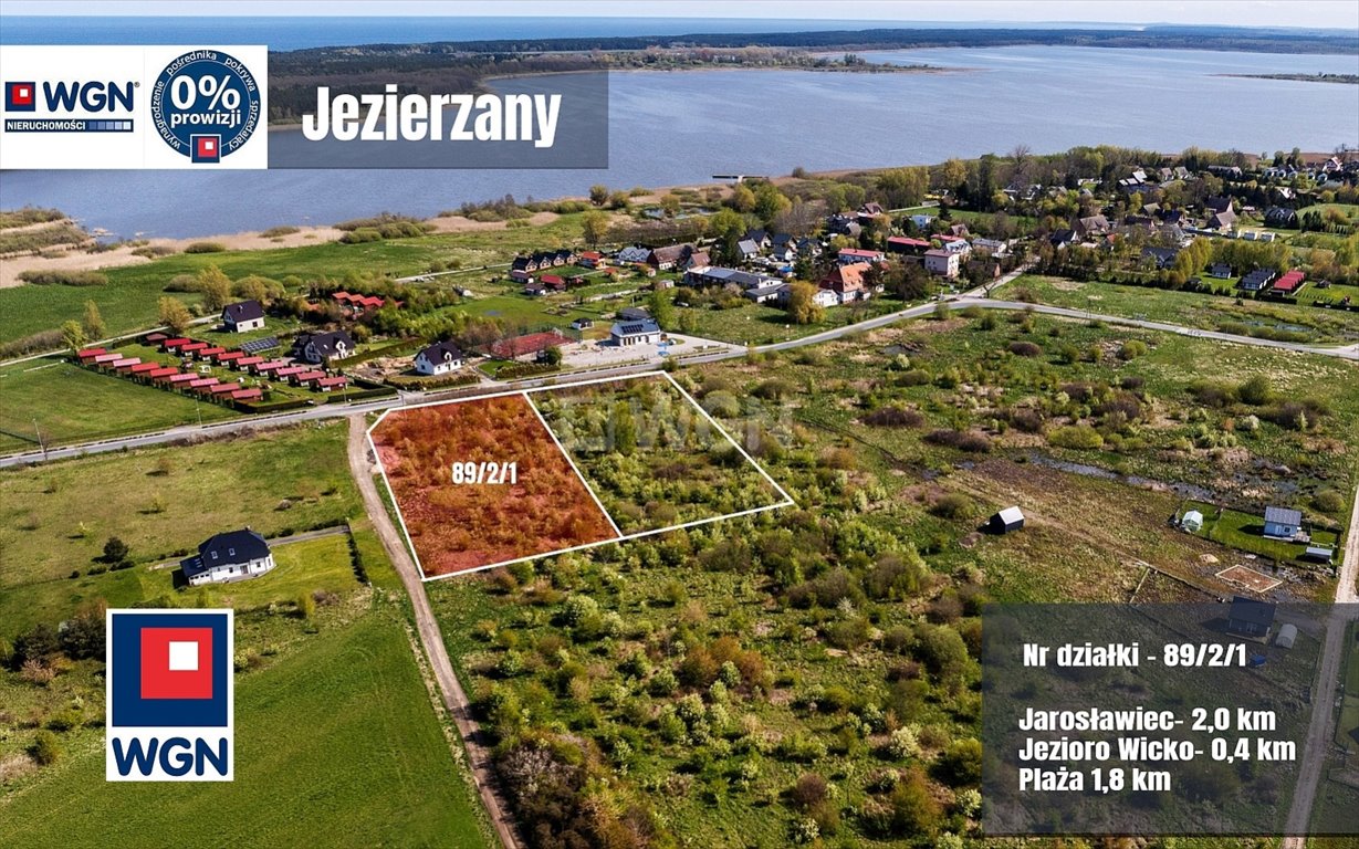 Działka inwestycyjna 4217 m² w Jezierzanach (usługi, hotel, rekreacja) Jezierzany, Nadmorska  4 217m2 Foto 1