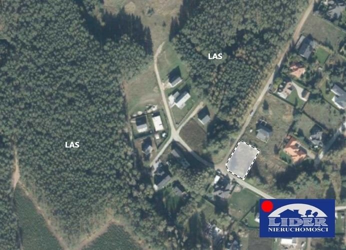 Działka pod lasem w Borówcu, 1000 m², media w drodze Borówiec  1 000m2 Foto 1