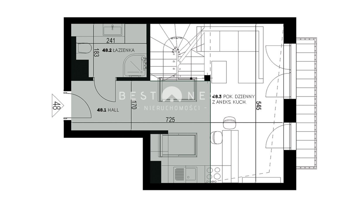 Mieszkanie dwupokojowe na sprzedaż Szczyrk, Graniczna  46m2 Foto 8