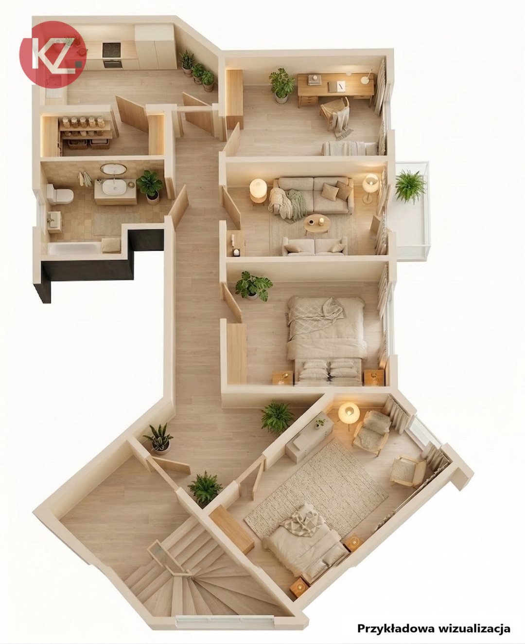 Polecam przestronne 4-pokojowe mieszkanie 72 m² w centrum Piły Piła, Śródmieście, Staromiejska  72m2 Foto 1