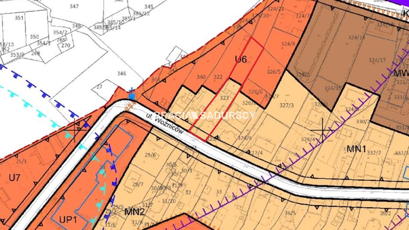 Działka budowlana na sprzedaż Kraków, Czyżyny, Czyżyny, Woźniców  1 251m2 Foto 3