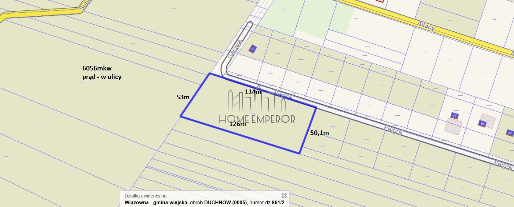 Działka budowlana na sprzedaż Duchnów  6 056m2 Foto 1