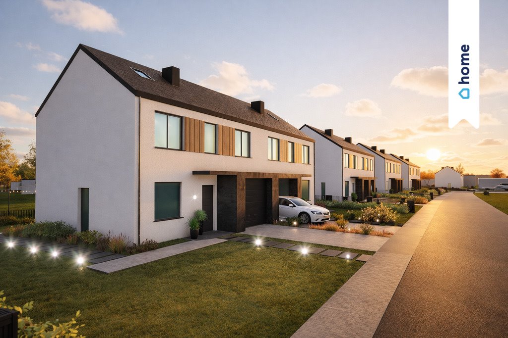 Nowoczesny dom bliźniaczy 119 m² z garażem i ogrodem Zawada, Luboszycka  119m2 Foto 1