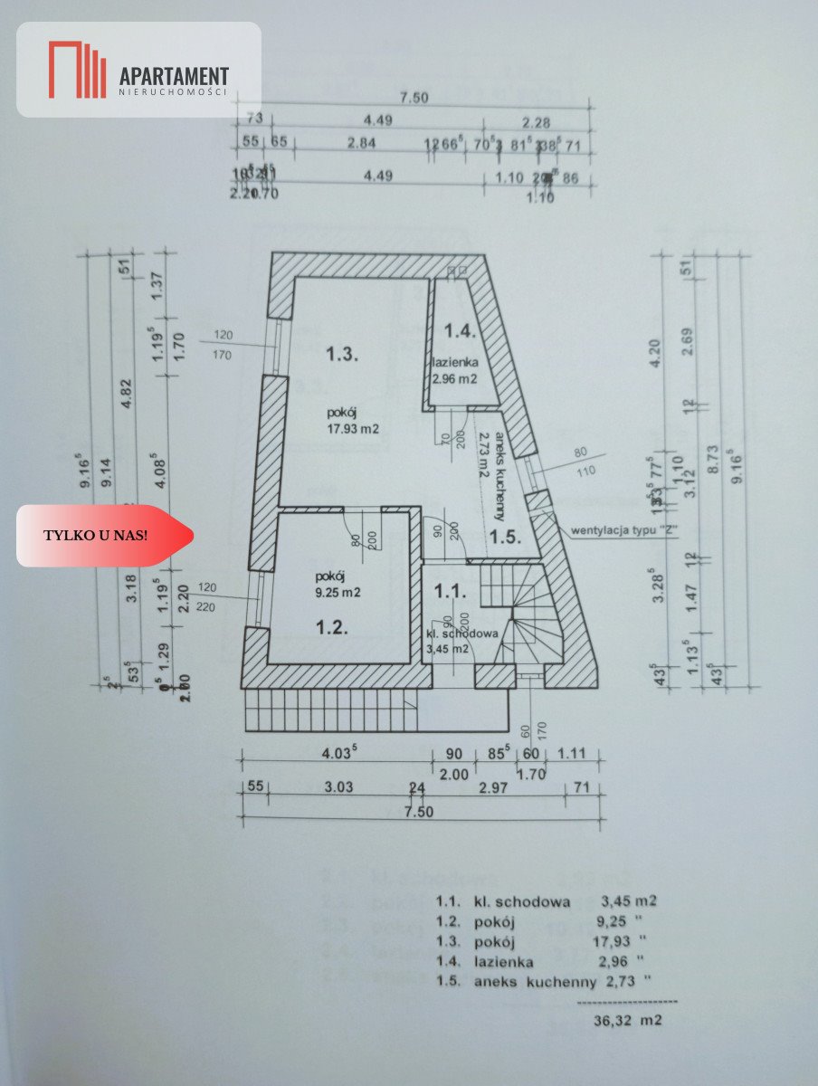 Mieszkanie dwupokojowe na sprzedaż Nowe, Przykop  36m2 Foto 11