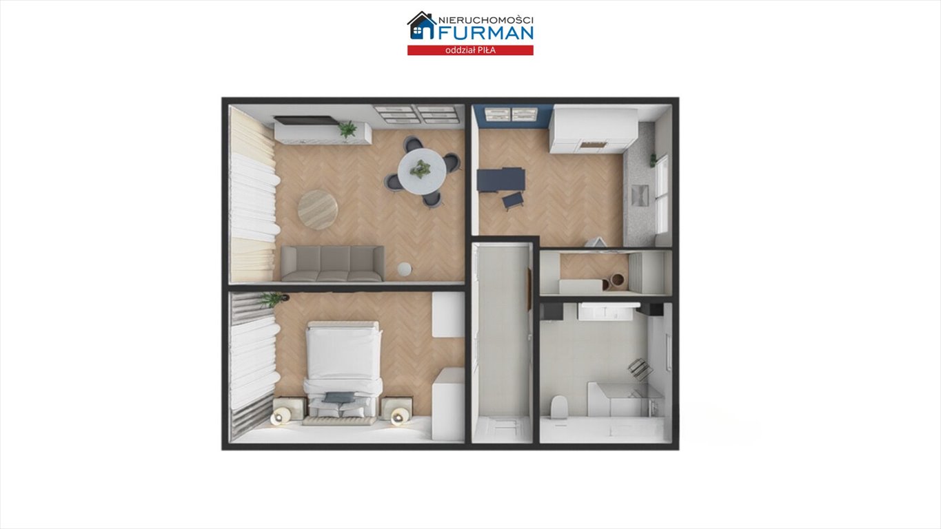 Dębogóra - 2-pokojowe mieszkanie z działką 538 m² - bezczynsz Dębogóra  53m2 Foto 1