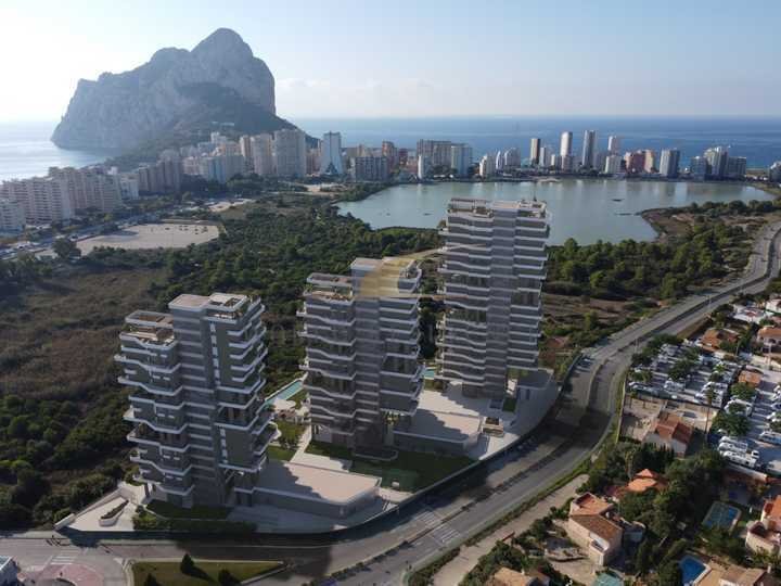 Nowoczesny apartament z widokiem na Morze Śródziemne, 2-3 sypialnie Hiszpania, Calpe  107m2 Foto 1