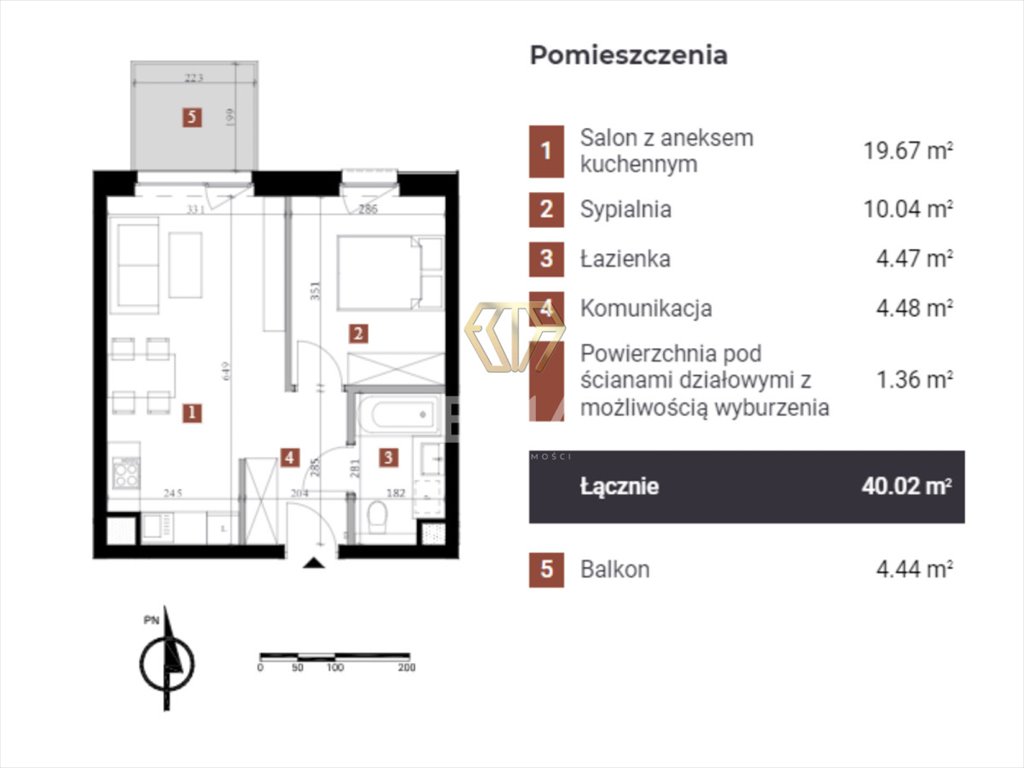 Mieszkanie dwupokojowe na sprzedaż Dąbrowa Górnicza, Przemysłowa  40m2 Foto 4