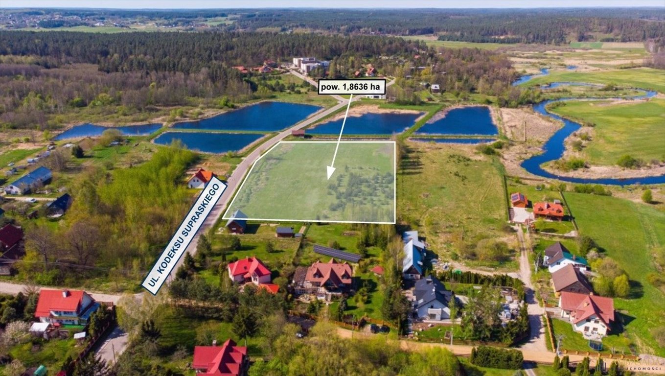 Działka inwestycyjna 19 727 m² z pozwoleniem w Supraślu. Supraśl, Supraśl, Kodeksu Supraskiego  19 727m2 Foto 1