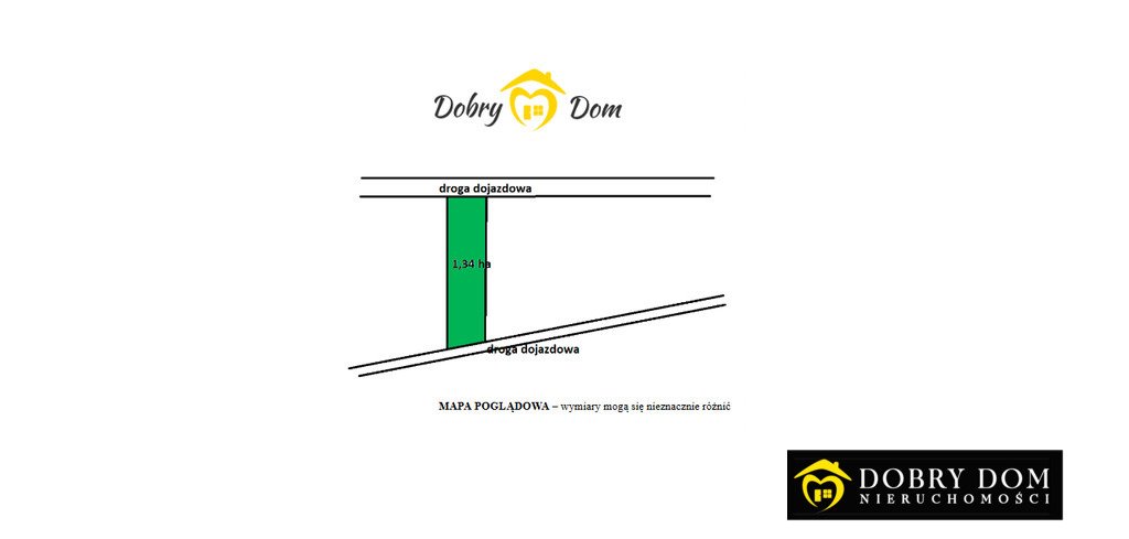 Działka rolna 13 400 m² z dojazdem z dwóch stron Miedwieżyki  13 400m2 Foto 1