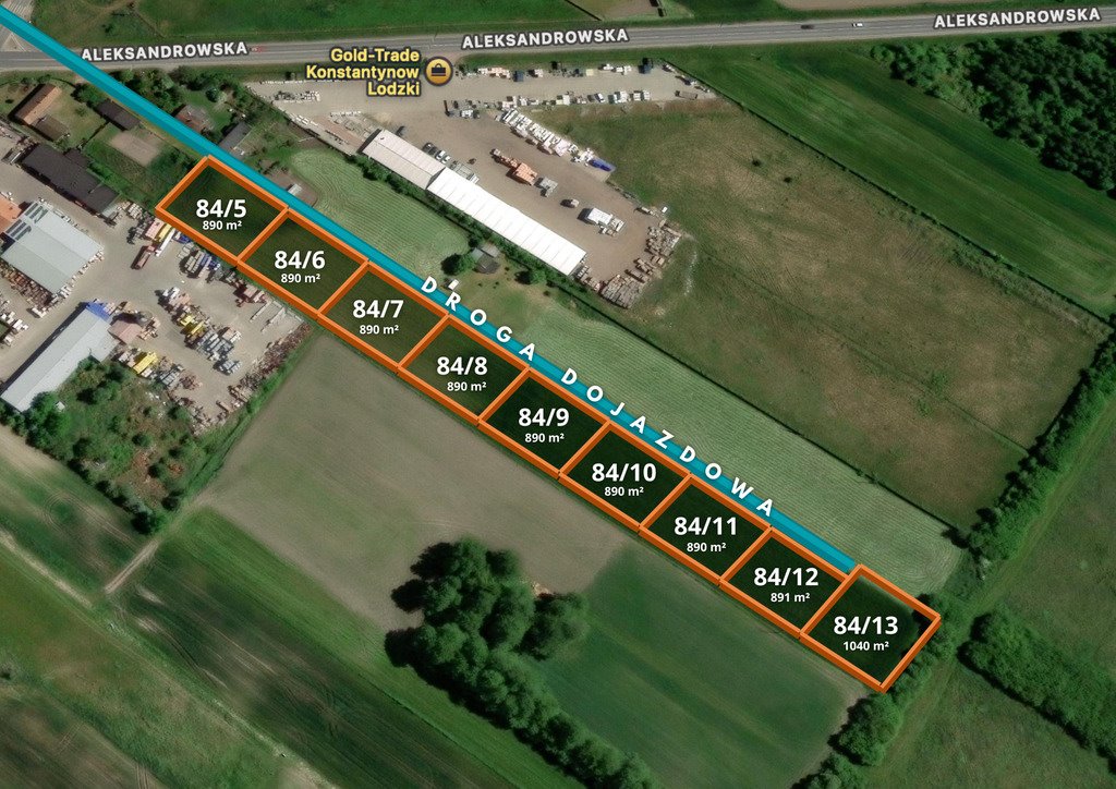 Działka budowlana na sprzedaż Konstantynów Łódzki, Niesięcin  890m2 Foto 1