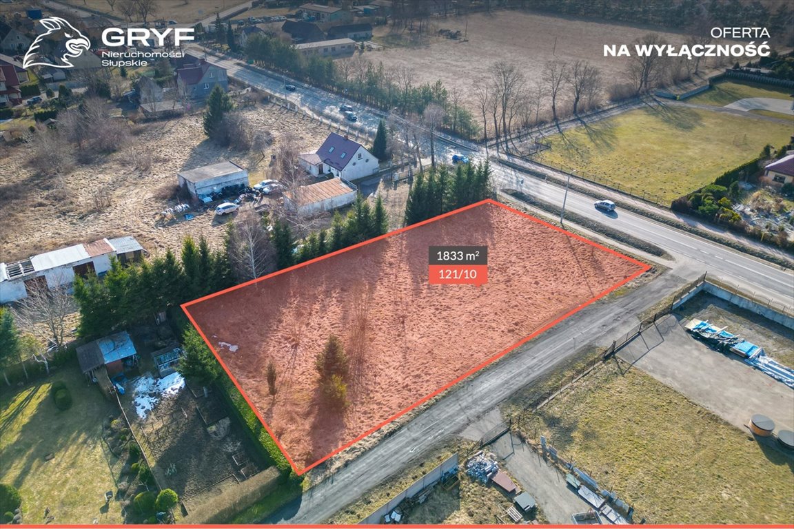 Na sprzedaż działka 1833 m² z MPZP pod zabudowę usługowo-mieszkaniową Łosino  1 833m2 Foto 1