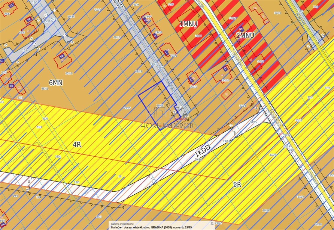 Działka 1000 m² z mediami i planem zabudowy zapraszam Grabina, Bazyliowa  1 000m2 Foto 1