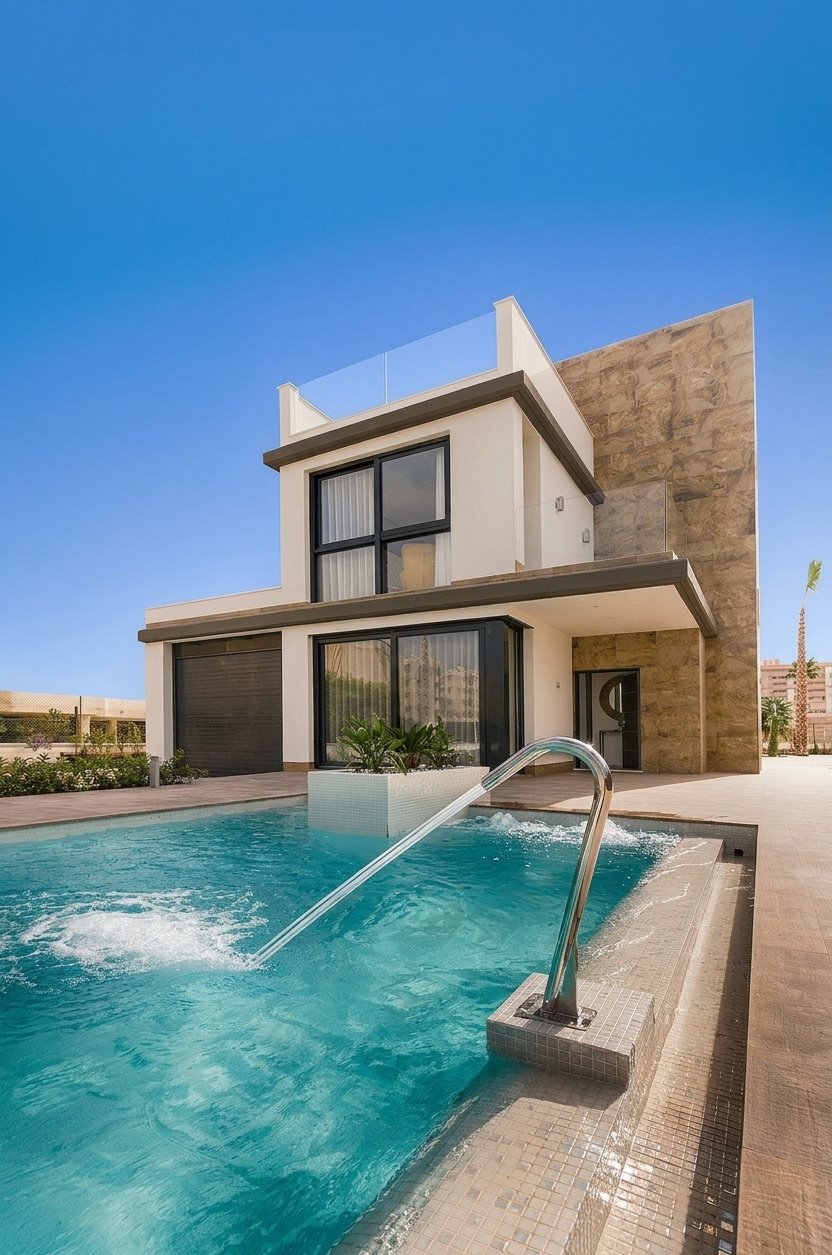 Zapraszam do obejrzenia nowoczesnej willi 157 m² z basenem w Orihuela Costa Hiszpania, Orihuela Costa, Costa Blanca  157m2 Foto 1